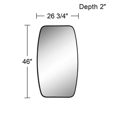 Budget π Uttermost Rectangular Vanity Decorative Wall Mirror Modern Black Curved Thin Metal Frame 26 3/4" Wide Bathroom Bedroom Living Room π― - Image 4