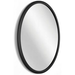 Budget ✨ Infinity Instruments 20083BK Nera 22 Inch Round Hanging Wall Mounted Decorative Mirror with Black Matte Frame ✔️