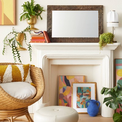 Deals 🔔 Opalhouse Designed With Jungalow 24" x 36" Carved Wood Mirror - Opalhouse™ designed with Jungalow™ 🛒