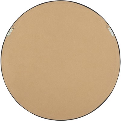 Hot Sale π Noble Park Round Vanity Decorative Wall Mirror Modern Silver Beaded Trim Wood Finish Frame Beveled 32 3/4" Wide for Bedroom Living Room π - Image 5