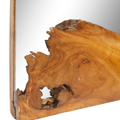 Discount π₯° Olivia & May Rustic Wood Rectangle Decorative Wall Mirror - Olivia & May β - Image 4