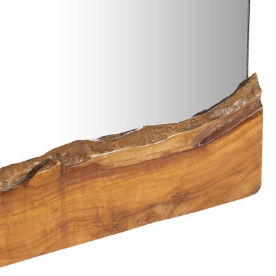 Discount π₯° Olivia & May Rustic Wood Rectangle Decorative Wall Mirror - Olivia & May β - Image 6