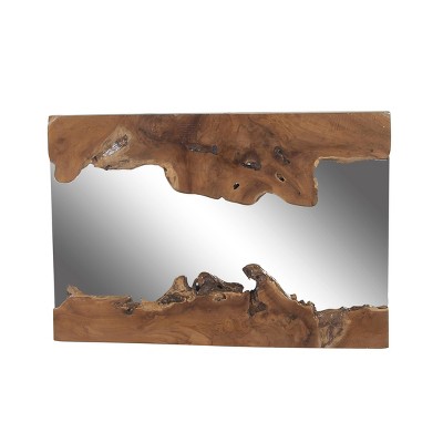 Discount π₯° Olivia & May Rustic Wood Rectangle Decorative Wall Mirror - Olivia & May β - Image 7