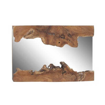 Discount π₯° Olivia & May Rustic Wood Rectangle Decorative Wall Mirror - Olivia & May β - Image 8