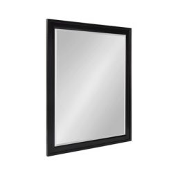 Brand new 😀 Kate & Laurel All Things Decor 28" x 40" Bosc Framed Wall Mirror Black - DesignOvation 😍