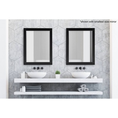 Brand new π Kate & Laurel All Things Decor 28" x 40" Bosc Framed Wall Mirror Black - DesignOvation π - Image 4