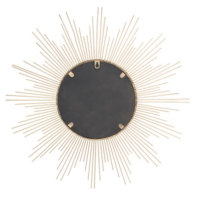 Budget βοΈ 23" Metal Sunburst Wall Mirror Gold - Stonebriar Collection π - Image 2