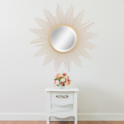 Budget βοΈ 23" Metal Sunburst Wall Mirror Gold - Stonebriar Collection π - Image 4