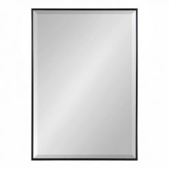 Promo 🌟 Kate & Laurel All Things Decor 24.7" x 36.7" Rhodes Rectangle Wall Mirror Black - Kate & Laurel All Things Decor ✔️