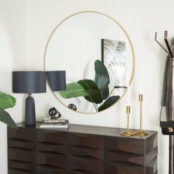 Outlet ⌛ Olivia & May 41" Contemporary Wood Decorative Wall Mirror Gold - Olivia & May 👏