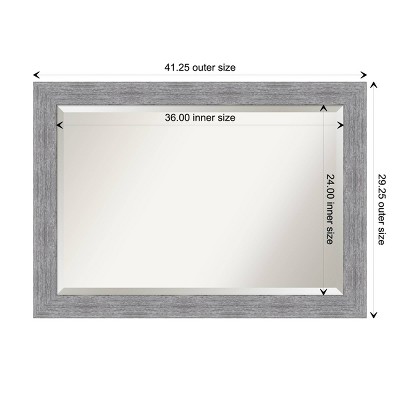 Top 10 ๐ Bark Rustic Framed Bathroom Vanity Wall Mirror Gray - Amanti Art ๐ - Image 3