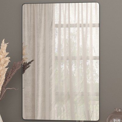 Coupon π Merrick Lane Hanging Mirror Modern Metal Frame Bordered Wall Mount Mirror with Rounded Corners π - Image 3