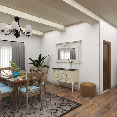 Outlet β Olivia & May 59" x 36" Large Rectangular Antique Wood Vintage Wall Mirror White - Olivia & May π - Image 10