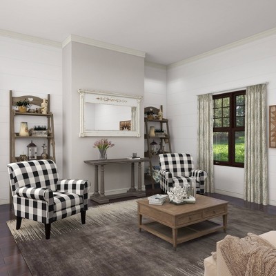 Outlet β Olivia & May 59" x 36" Large Rectangular Antique Wood Vintage Wall Mirror White - Olivia & May π - Image 11