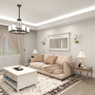 Outlet β Olivia & May 59" x 36" Large Rectangular Antique Wood Vintage Wall Mirror White - Olivia & May π - Image 12