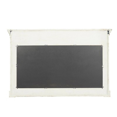 Outlet β Olivia & May 59" x 36" Large Rectangular Antique Wood Vintage Wall Mirror White - Olivia & May π - Image 17