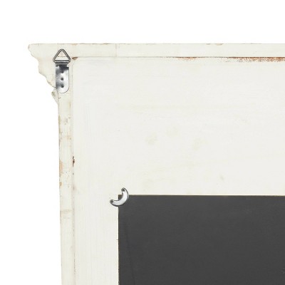 Outlet β Olivia & May 59" x 36" Large Rectangular Antique Wood Vintage Wall Mirror White - Olivia & May π - Image 18