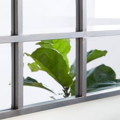 Cheapest 👏 Olivia & May 35" x 45" industrial Large Rectangular Metal Window Pane Wall Mirror Black - Olivia & May 👏