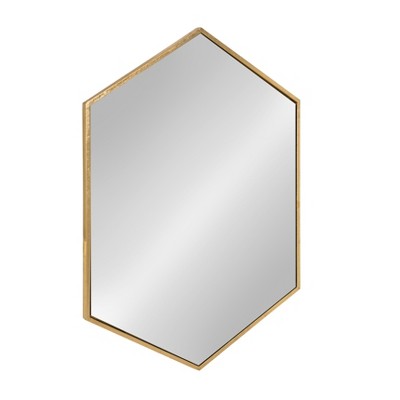 Best reviews of π Kate & Laurel All Things Decor Kate and Laurel Mcneer Large Hexagon Metal Wall Mirror Black π