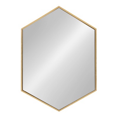 Best reviews of π Kate & Laurel All Things Decor Kate and Laurel Mcneer Large Hexagon Metal Wall Mirror Black π - Image 5