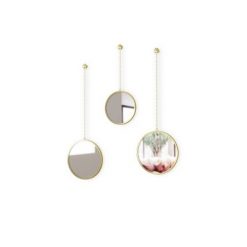 Cheap ๐ Set of 3 Dima Round Decorative Wall Mirrors Brass - Umbra ๐