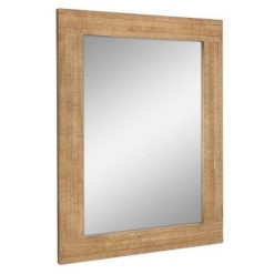 Best reviews of 🌟 24" x 18" Rectangle Worn Wood Wall Mirror Brown - Stonebriar Collection 👍