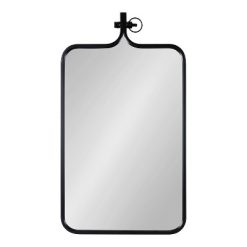 Buy 🥰 Kate & Laurel All Things Decor 20" x 35" Rectangle Yitro Wall Mirror Black - Kate & Laurel All Things Decor 🧨
