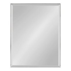 Budget ❤️ Kate & Laurel All Things Decor 22.7" x 28.7" Rhodes Rectangle Wall Mirror Silver - Kate & Laurel All Things Decor 👏