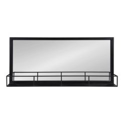 Top 10 ❤️ Kate & Laurel All Things Decor 40" x 18" Jackson Metal Frame Mirror with Shelf Black - Kate & Laurel All Things Decor 😀