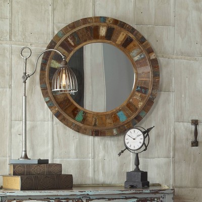 Best deal π Round Decorative Wall Mirror Wood Finish - Uttermost β¨