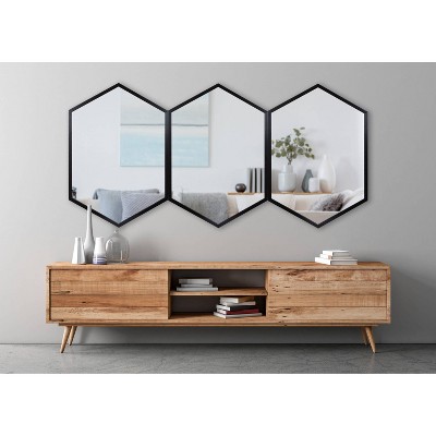 Discount π Kate & Laurel All Things Decor 24" x 36" Laverty Hexagon Wall Mirror Black - Kate & Laurel All Things Decor β - Image 6
