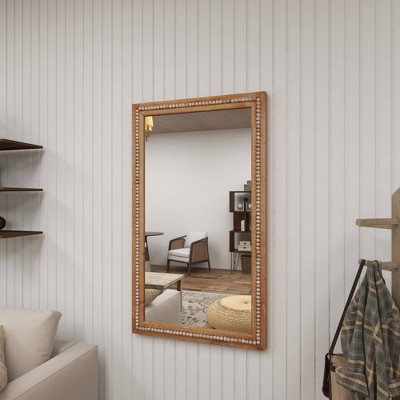 Wholesale ✨ Olivia & May Bohemian Wood Decorative Wall Mirror Light Brown - Olivia & May ❤️ - Image 8