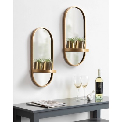 Cheap π Kate & Laurel All Things Decor 11" x 24" Estero Metal Wall Mirror with Shelf Gold - Kate and Laurel β¨ - Image 4