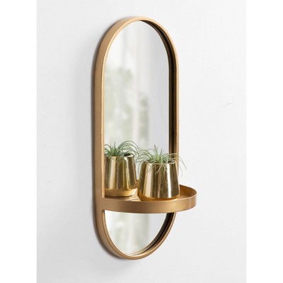 Cheap π Kate & Laurel All Things Decor 11" x 24" Estero Metal Wall Mirror with Shelf Gold - Kate and Laurel β¨ - Image 5