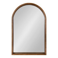 Wholesale 🛒 Kate & Laurel All Things Decor 24" x 36" Hutton Arch Wall Mirror Rustic Brown - Kate & Laurel All Things Decor 🎁