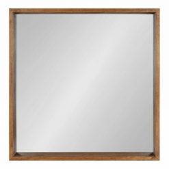 Cheapest ✨ Kate & Laurel All Things Decor 30" x 30" Hutton Square Wall Mirror Rustic Brown - Kate & Laurel All Things Decor ✔️