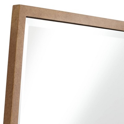 Promo π₯ Noble Park Hexagonal Vanity Decorative Wall Mirror Modern Warm Gold Wood Finish Frame 28" Wide for Bathroom Bedroom Living Room Office π - Image 2