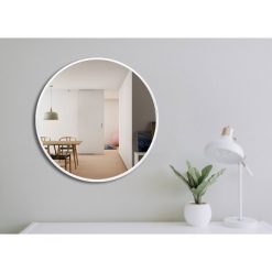 Top 10 🥰 Infinity Instruments 20082SV Plata 21 Inch Round Hanging Wall Mounted Decorative Mirror with Silver Matte Frame 🎉