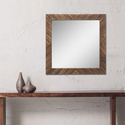 Cheapest ⭐ Wood Chevron Decorative Wall Mirror Brown - Stonebriar Collection 💯 - Image 4