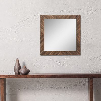 Cheapest ⭐ Wood Chevron Decorative Wall Mirror Brown - Stonebriar Collection 💯 - Image 5