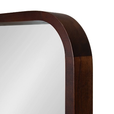 Outlet ⭐ Kate & Laurel All Things Decor 20" x 30" Hutton Wood Framed Radius Rectangle Decorative Wall Mirror Walnut Brown - Kate & Laurel All Things Decor ⌛ - Image 2