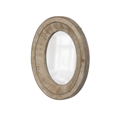 Best Pirce ⭐ Park Hill Collection Primitive Reclaimed Wood Oval Mirror ⭐ - Image 3