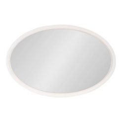 Deals ✨ Kate & Laurel All Things Decor 24" x 36" Hogan Oval Decorative Framed Wall Mirror White - Kate & Laurel All Things Decor 🛒