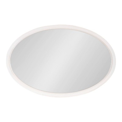 Deals β¨ Kate & Laurel All Things Decor 24" x 36" Hogan Oval Decorative Framed Wall Mirror White - Kate & Laurel All Things Decor π