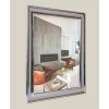 Outlet 🧨 Alpine Art & Mirror 28" x 34" Concert Beveled Glass Bathroom Wall Mirror with Silver Frame - Alpine Art and Mirror 💯