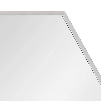 Budget 𧨠Kate & Laurel All Things Decor 24.7" x 36.7" Rhodes Hexagon Wall Mirror Silver - Kate & Laurel All Things Decor π - Image 2