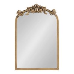 Best deal 🎉 Kate & Laurel All Things Decor 12" x 18" Arendahl Tabletop Arch Decorative Wall Mirror Gold - Kate & Laurel All Things Decor 🛒