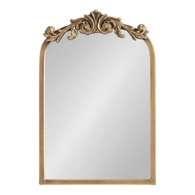 Best deal π Kate & Laurel All Things Decor 12" x 18" Arendahl Tabletop Arch Decorative Wall Mirror Gold - Kate & Laurel All Things Decor π