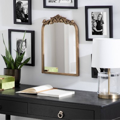 Best deal π Kate & Laurel All Things Decor 12" x 18" Arendahl Tabletop Arch Decorative Wall Mirror Gold - Kate & Laurel All Things Decor π - Image 8