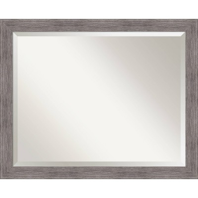 Deals 💯 Pinstripe Narrow Framed Bathroom Vanity Wall Mirror Gray - Amanti Art ✨ - Image 12